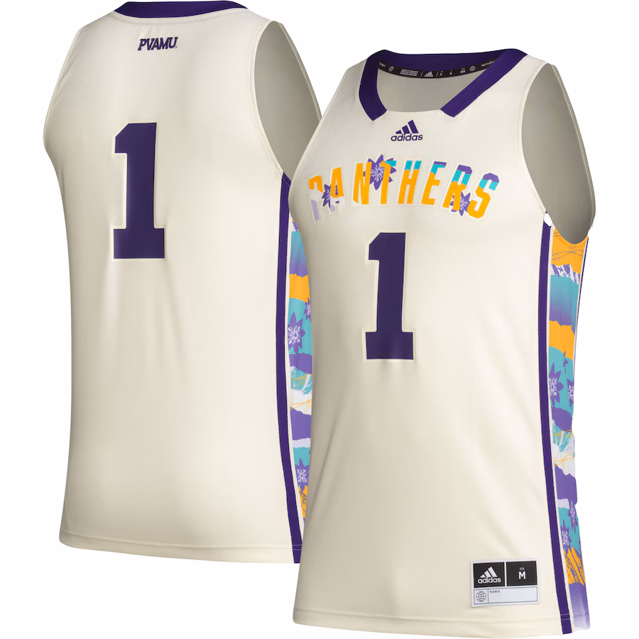 Men's adidas #1 Khaki Prairie View A&M Panthers Honoring Black Excellence Basketball Jersey - Ujersey Shop