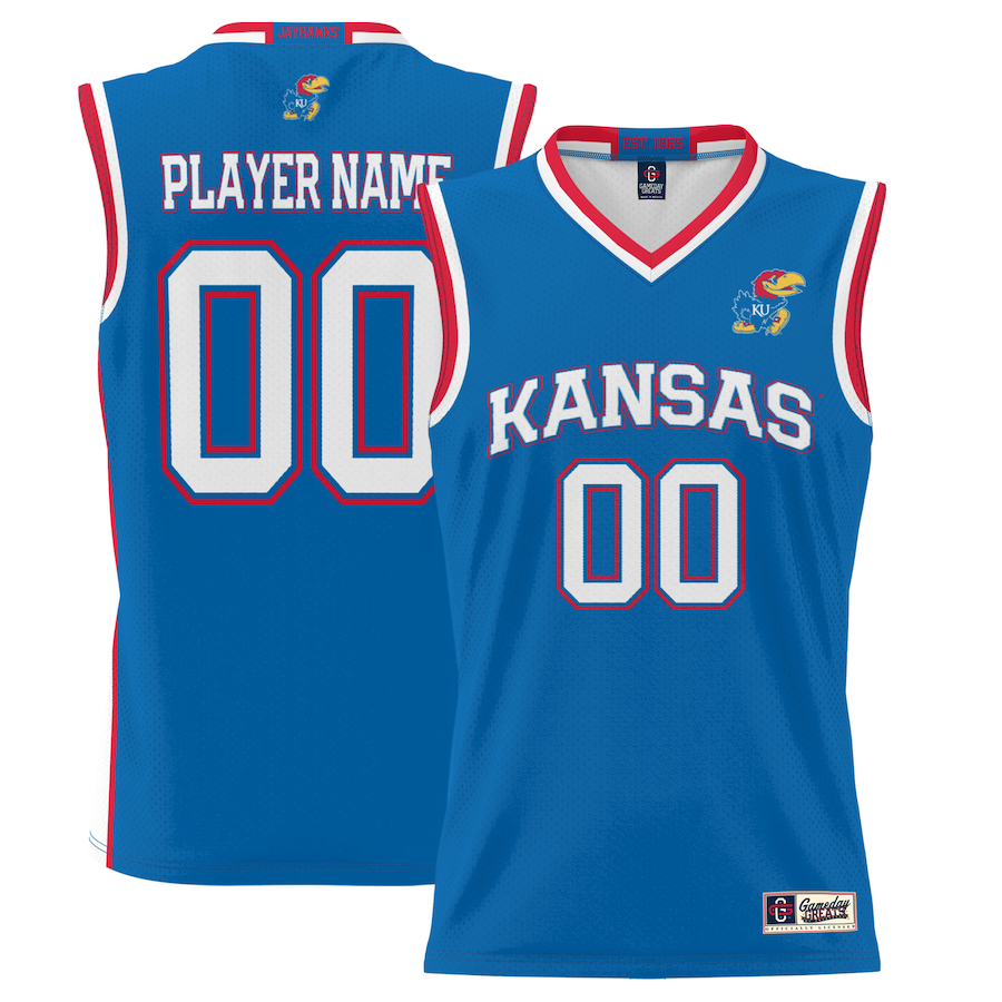 Kansas Jayhawks GameDay Greats Youth NIL Pick-A-Player Women's Lightweight Basketball Jersey - Royal - Ujersey Shop