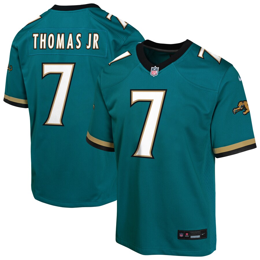 Youth Jacksonville Jaguars Brian Thomas Jr. Nike Teal Alternate 2 Prowler Throwback Game Jersey - Ujersey Shop