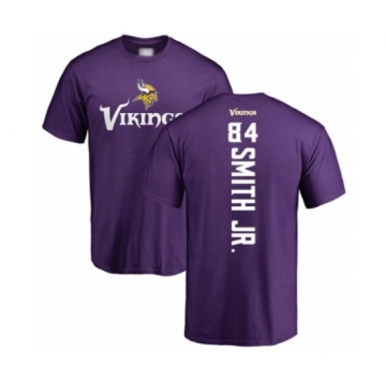Football Minnesota Vikings #84 Irv Smith Jr. Purple Backer T-Shirt - Ujersey Shop