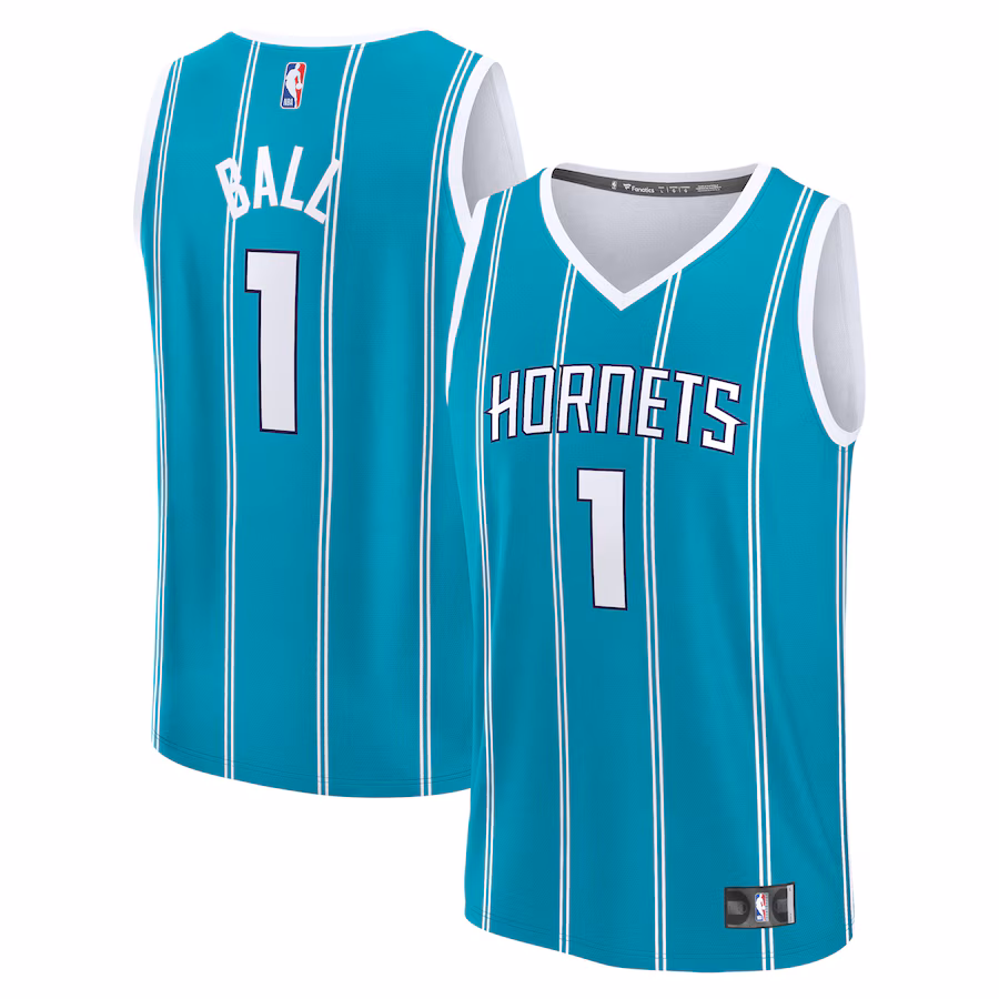 Youth Charlotte Hornets LaMelo Ball Fanatics Teal Fast Break Replica Player Jersey - Icon Edition - Ujersey Shop