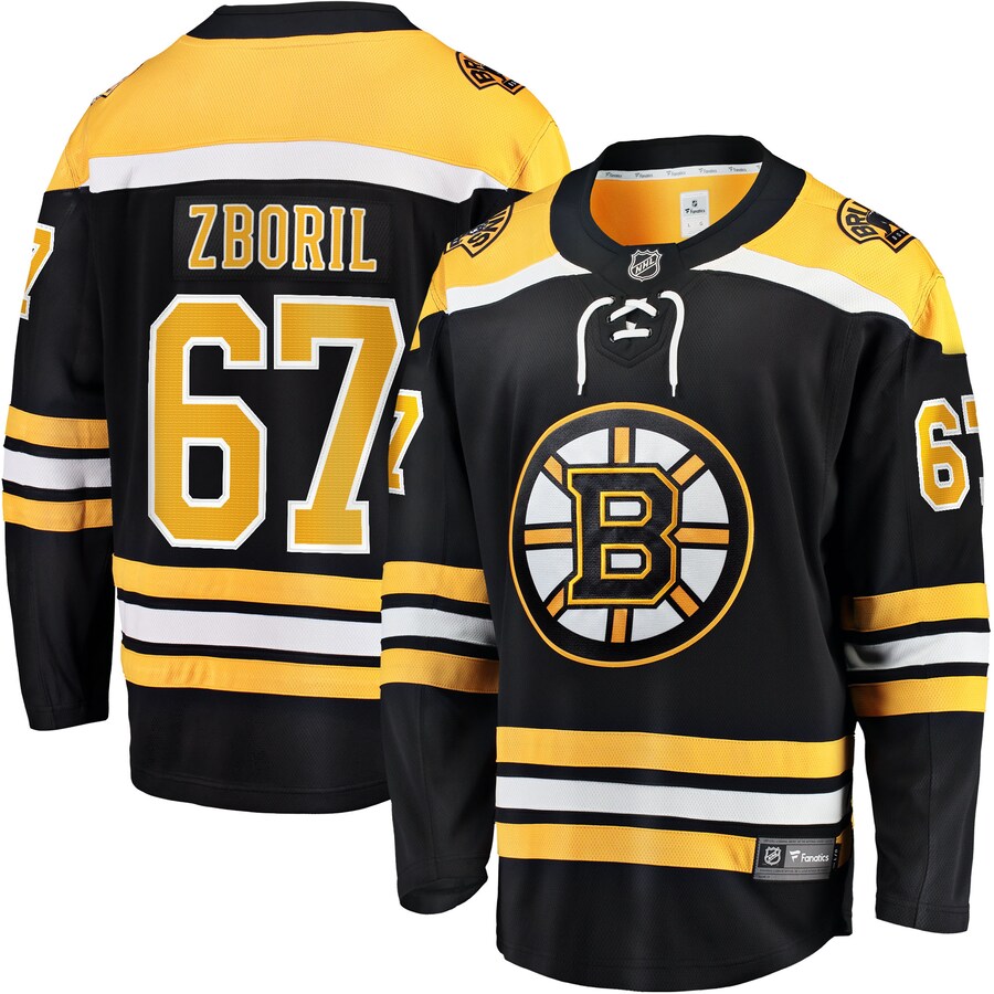 Men's Boston Bruins Jakub Zboril Fanatics Branded Black Home Breakaway Player Jersey - Ujersey Shop