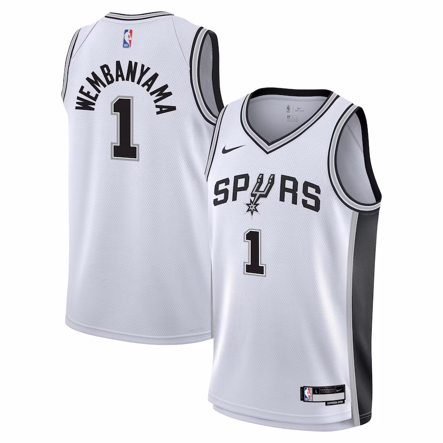 Youth San Antonio Spurs Victor Wembanyama Nike White Swingman Jersey - Association Edition - Ujersey Shop