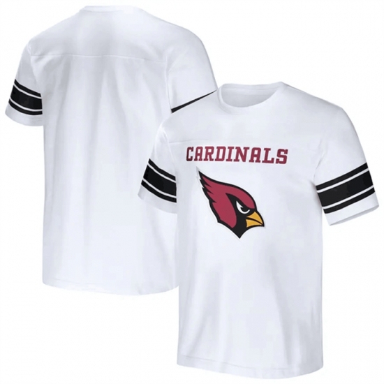 Men's Arizona Cardinals White X Darius Rucker Collection Football Striped T Shirt - Ujersey Shop