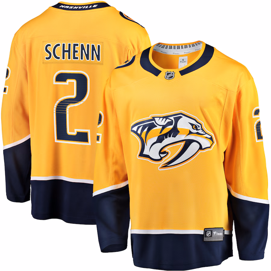 Men's Nashville Predators Luke Schenn Fanatics Gold Home Breakaway Jersey - Ujersey Shop