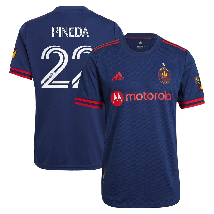 Men's Chicago Fire Mauricio Pineda adidas Navy 2021 Primary Authentic Player Jersey - Ujersey Shop