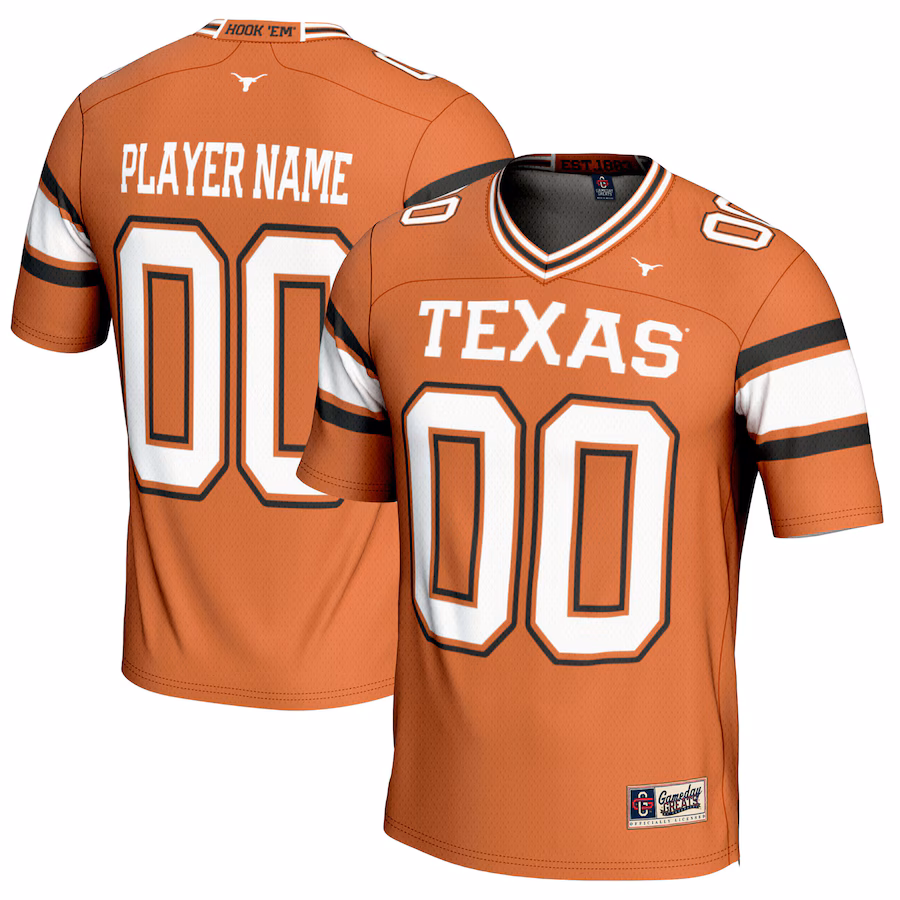 Texas Longhorns GameDay Greats Youth NIL Pick-A-Player Football Jersey - Texas Orange - Ujersey Shop