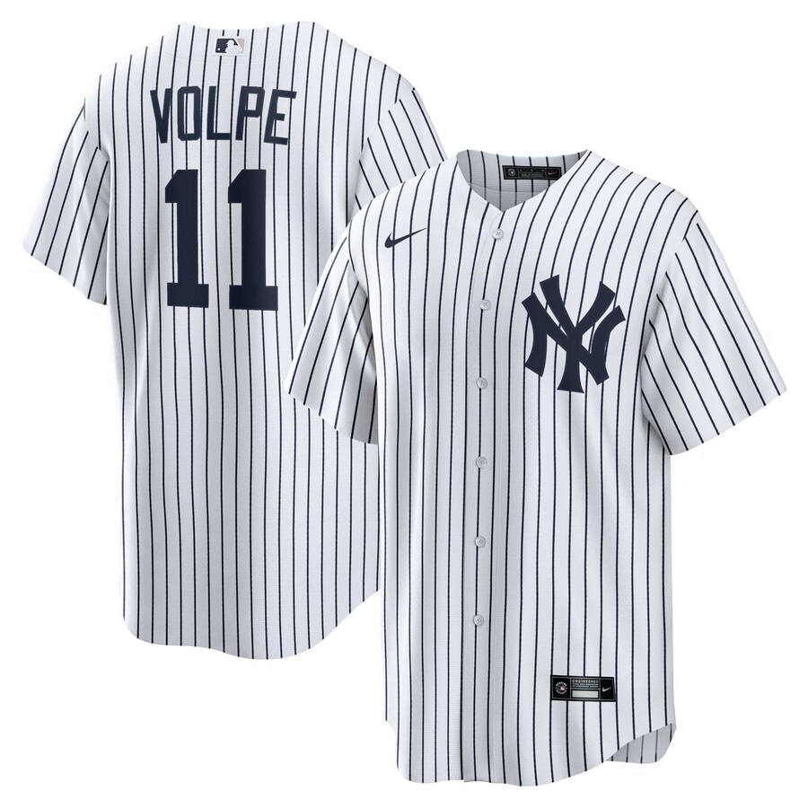 Men's New York Yankees Anthony Volpe Nike White Home Replica Player Jersey - Ujersey Shop