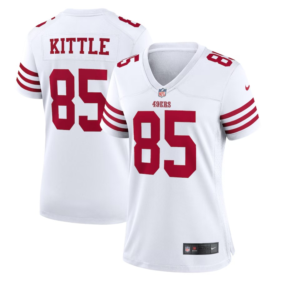 Women's San Francisco 49ers George Kittle Nike White Game Jersey - Ujersey Shop