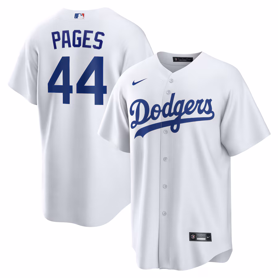 Men's Los Angeles Dodgers Andy Pages Nike White Home Replica Jersey - Ujersey Shop