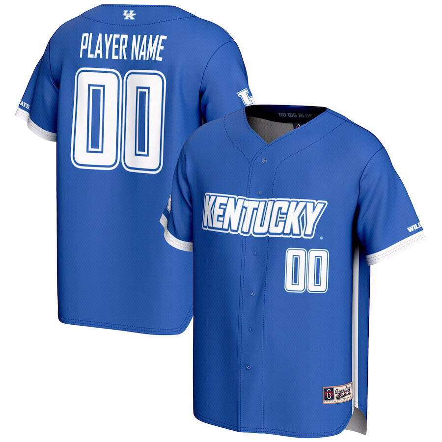 Kentucky Wildcats GameDay Greats Youth NIL Pick-A-Player Lightweight Baseball Jersey - Royal - Ujersey Shop