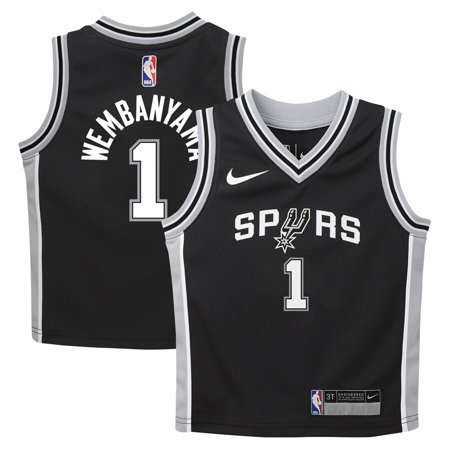 Preschool San Antonio Spurs Victor Wembanyama Nike Black Swingman Player Jersey - Icon Edition - Ujersey Shop