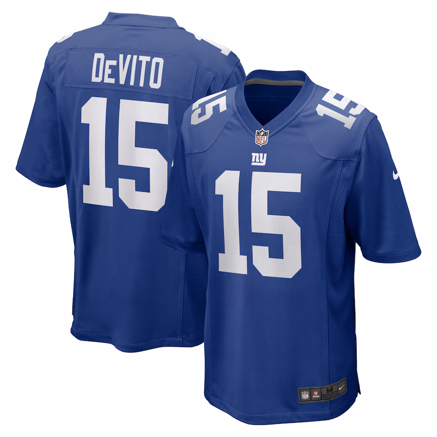 Men's New York Giants Tommy DeVito Nike Royal Player Game Jersey - Ujersey Shop