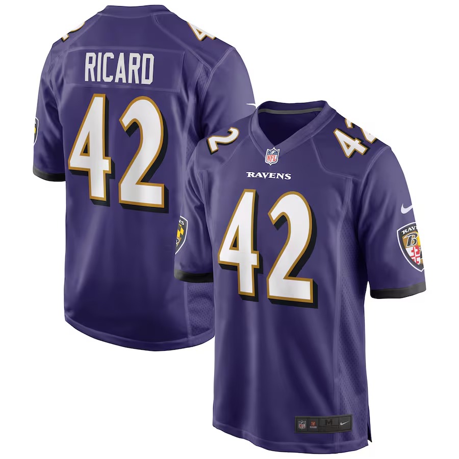 Men's Baltimore Ravens Patrick Ricard Nike Purple Game Jersey - Ujersey Shop