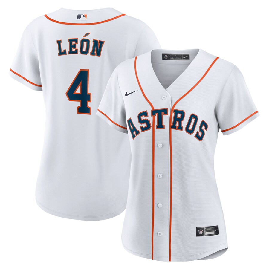 Women's Houston Astros Pedro León Nike White Home Replica Jersey - Ujersey Shop