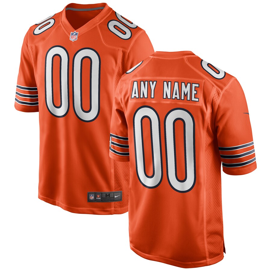 Youth Chicago Bears Nike Orange Alternate Custom Game Jersey - Ujersey Shop