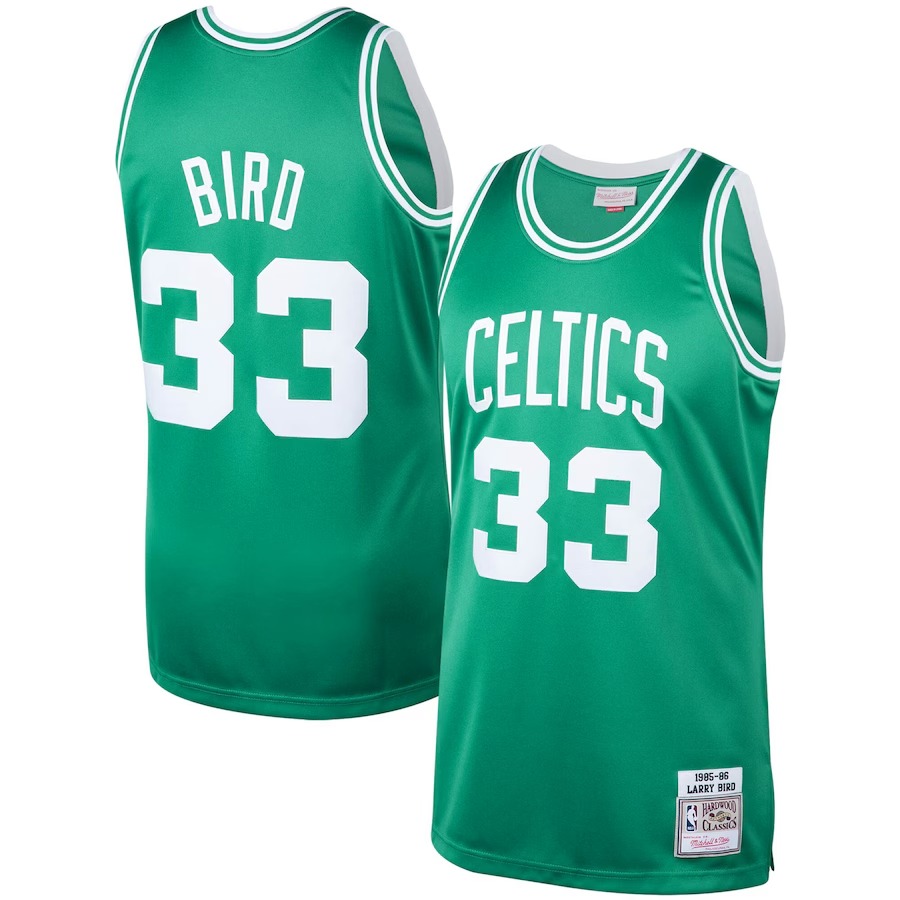 Men's Boston Celtics Larry Bird Mitchell & Ness Kelly Green 1985/86 Hardwood Classics Authentic Jersey - Ujersey Shop