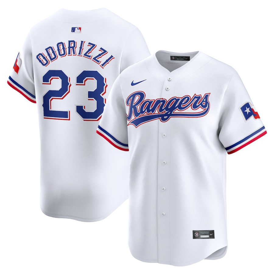 Men's Texas Rangers Jake Odorizzi Nike White Home Limited Player Jersey - Ujersey Shop