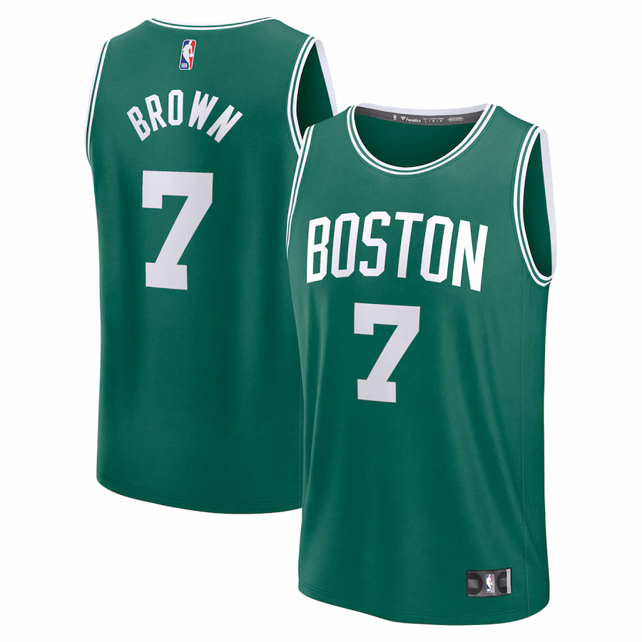 Men's Boston Celtics Jaylen Brown Fanatics Kelly Green Fast Break Replica Player Jersey - Icon Edition - Ujersey Shop