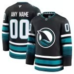 Men's San Jose Sharks Fanatics Black Alternate Premium Custom Jersey - Ujersey Shop