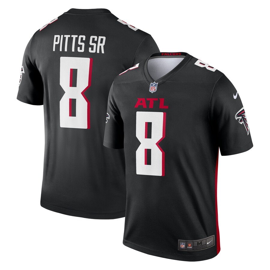 Men's Atlanta Falcons Kyle Pitts Sr. Nike Black Legend Player Performance Top - Ujersey Shop