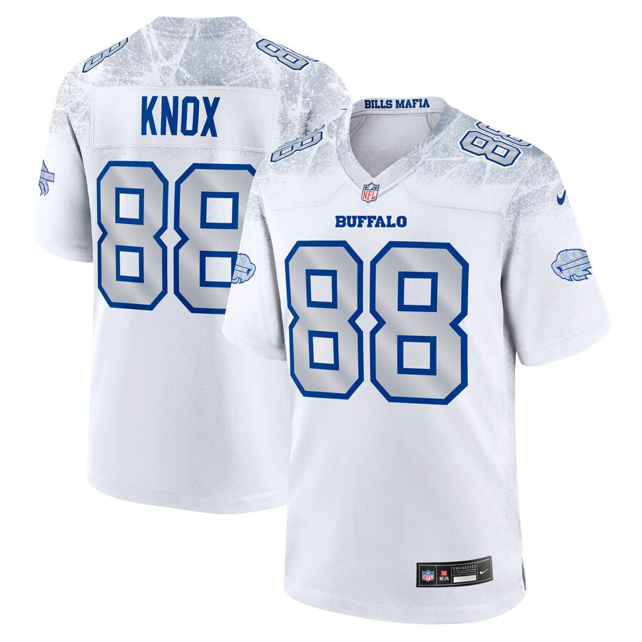 Men's Buffalo Bills Dawson Knox Nike White 2025 Rivalries Collection Game Jersey - Ujersey Shop