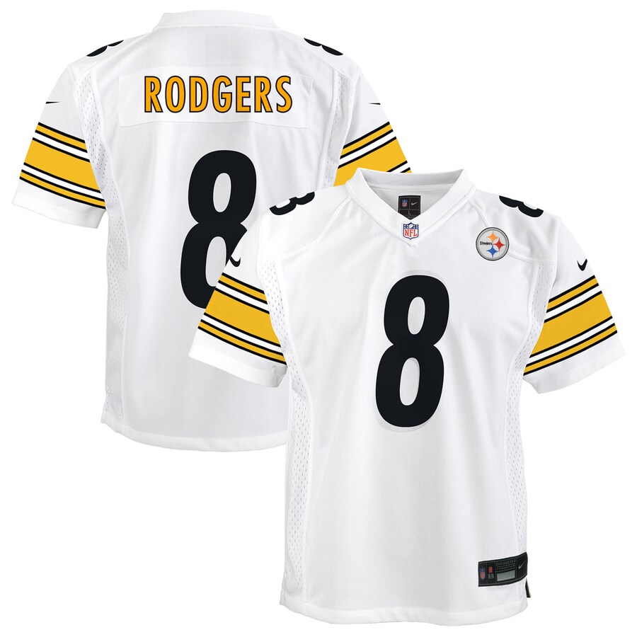 Youth Pittsburgh Steelers Aaron Rodgers Nike White Game Jersey - Ujersey Shop