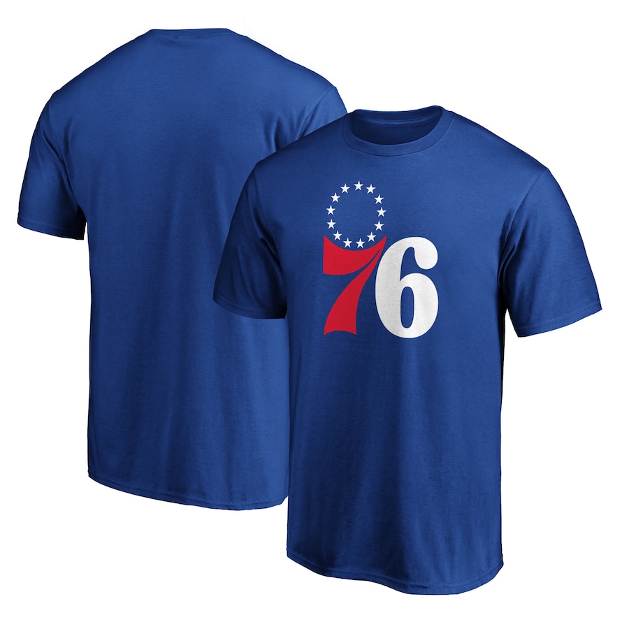 Men's Philadelphia 76ers Royal Logo T-Shirt - Ujersey Shop