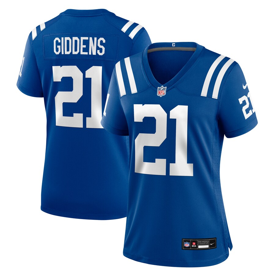 Women's Indianapolis Colts DJ Giddens Nike Royal Team Game Jersey - Ujersey Shop