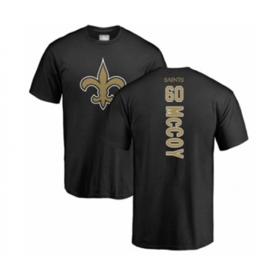 Football New Orleans Saints #60 Erik McCoy Black Backer T-Shirt - Ujersey Shop