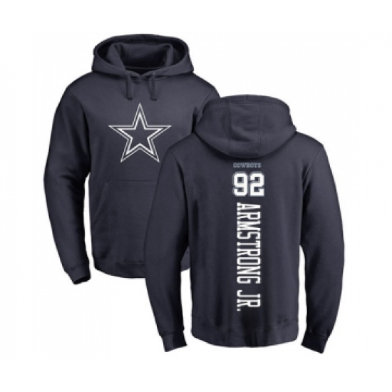 Football Dallas Cowboys #92 Dorance Armstrong Jr. Navy Blue Backer Pullover Hoodie - Ujersey Shop