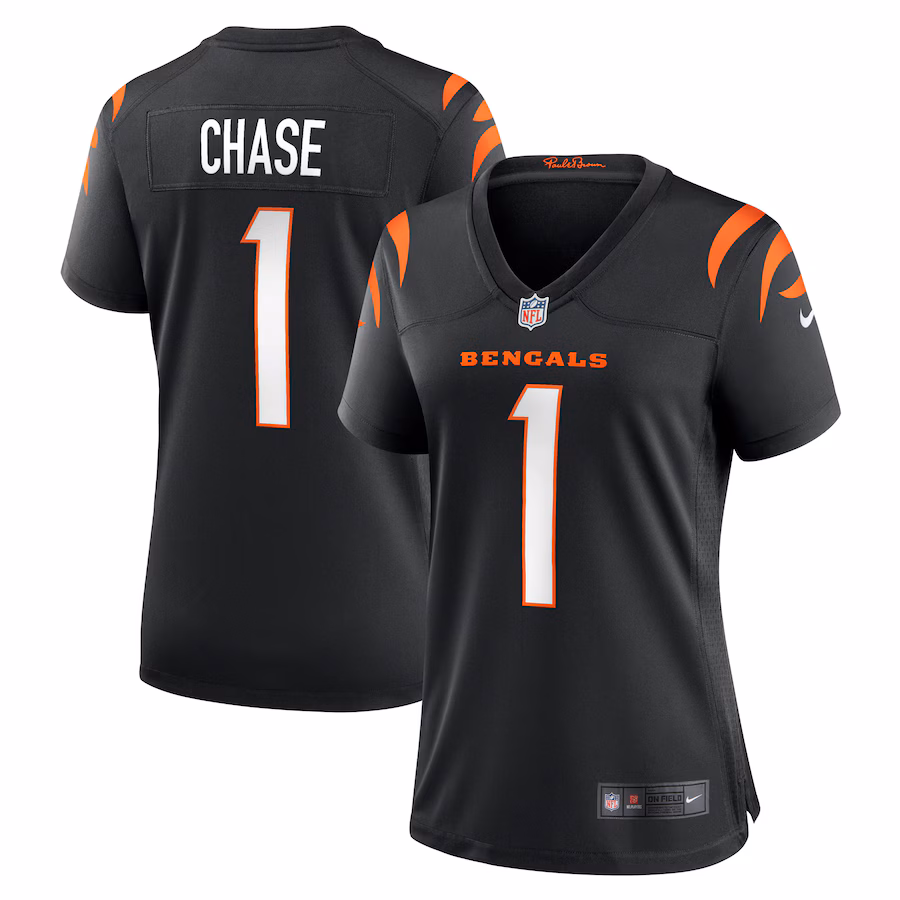 Women's Cincinnati Bengals Ja'Marr Chase Nike Black Game Jersey - Ujersey Shop
