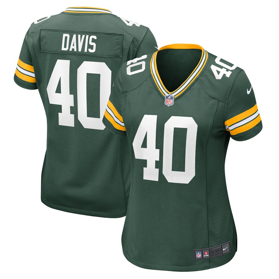 Women's Green Bay Packers LJ Davis Nike Green Game Jersey - Ujersey Shop