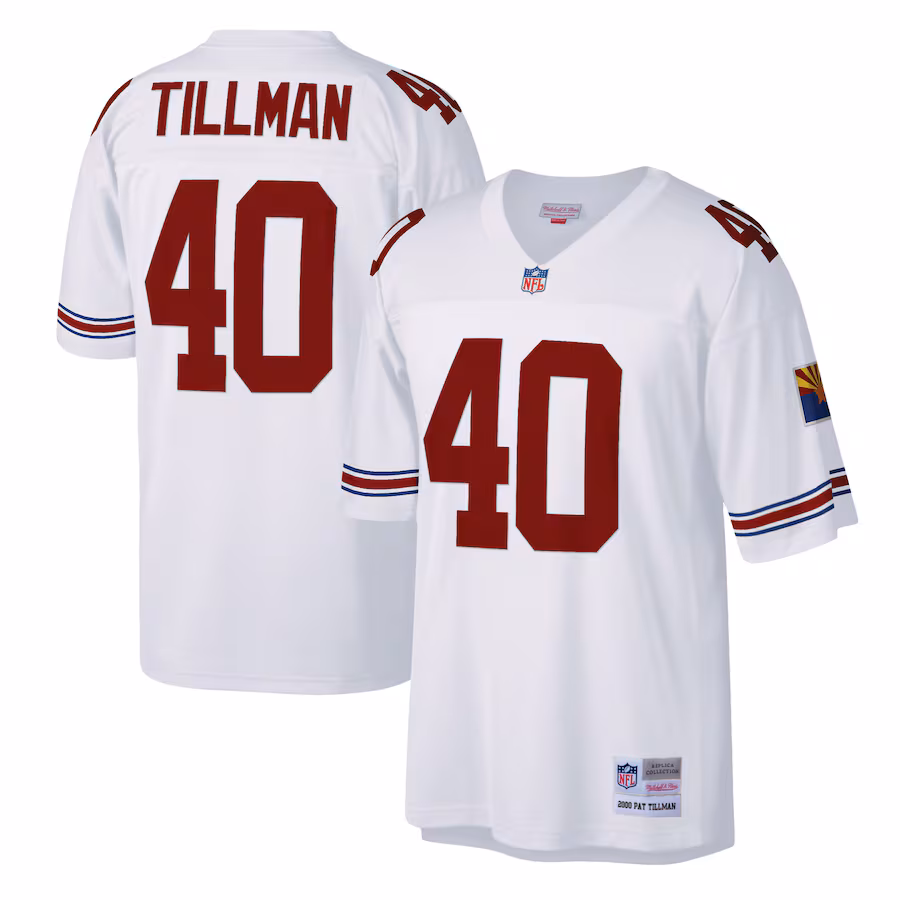 Men's Arizona Cardinals Pat Tillman Mitchell & Ness White Legacy Replica Jersey - Ujersey Shop