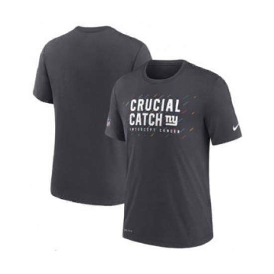 Men's New York Giants Charcoal 2021 Crucial Catch Performance T-Shirt - Ujersey Shop