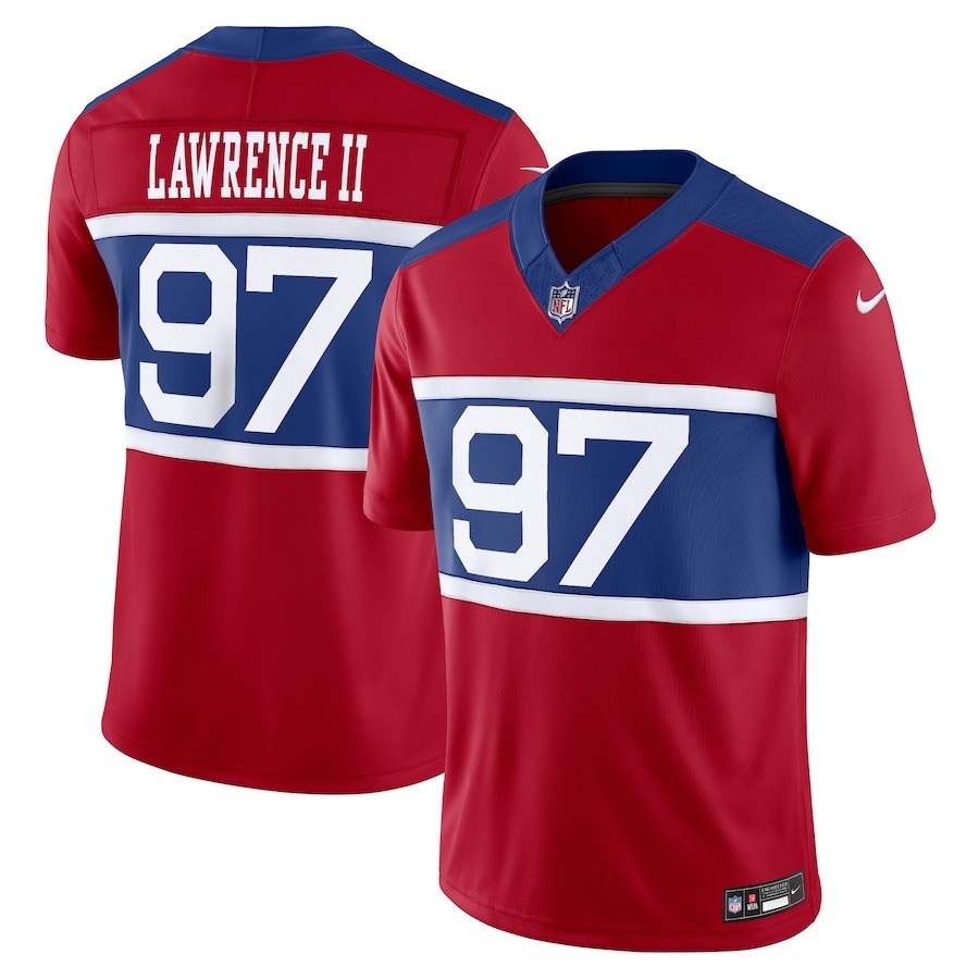 Men's New York Giants Dexter Lawrence II Nike Century Red Alternate Vapor F.U.S.E. Limited Jersey - Ujersey Shop