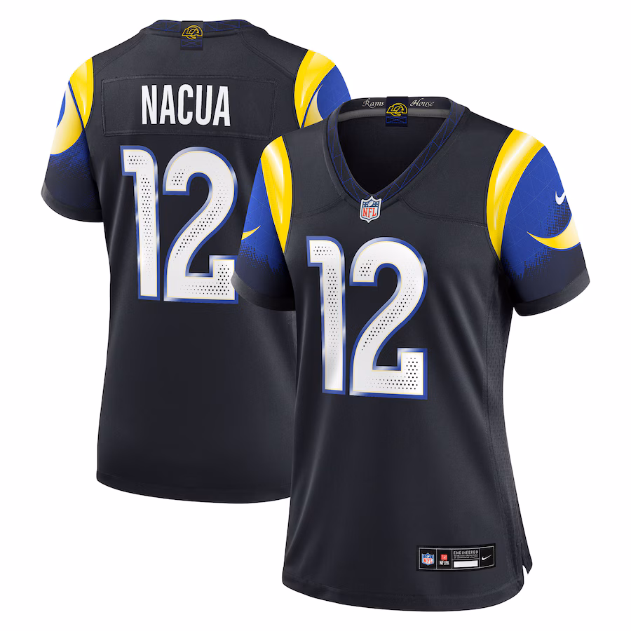 Women's Los Angeles Rams Puka Nacua Nike Midnight Blue 2025 Rivalries Collection Game Jersey - Ujersey Shop