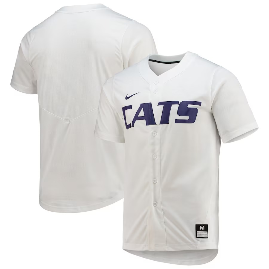 Men's Nike White Kansas State Wildcats Replica Baseball Jersey - Ujersey Shop