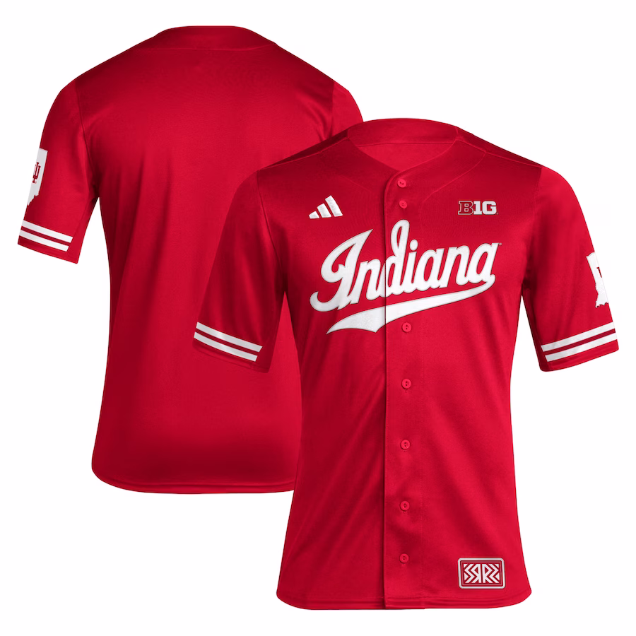 Indiana Hoosiers adidas Reverse Retro Replica Baseball Jersey - Crimson - Ujersey Shop