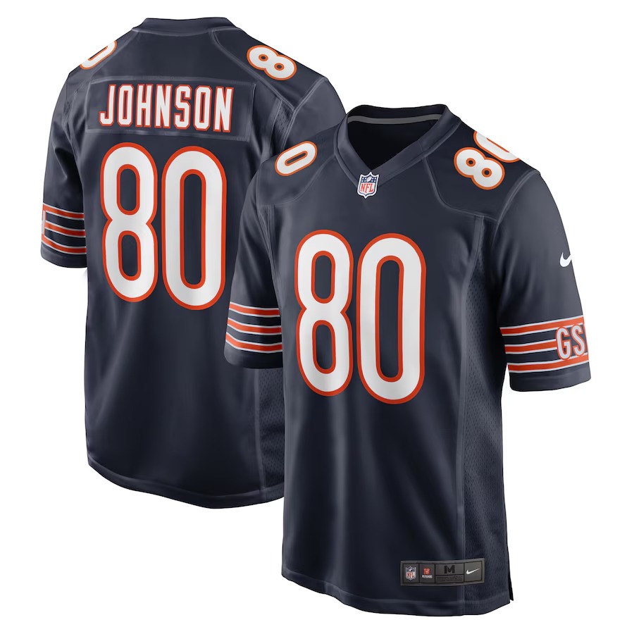 Men's Chicago Bears Collin Johnson Nike  Navy  Game Jersey - Ujersey Shop
