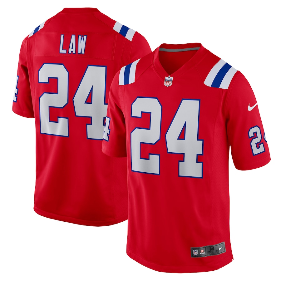 Men's New England Patriots Ty Law Nike Red Retired Player Alternate Game Jersey - Ujersey Shop