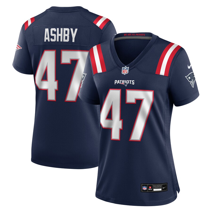Women's New England Patriots Julian Ashby Nike Navy Team Game Jersey - Ujersey Shop