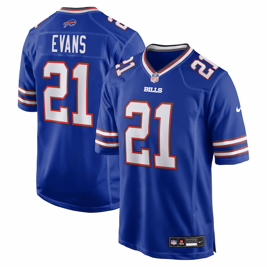 Men's Buffalo Bills Darrynton Evans Nike Royal Team Game Jersey - Ujersey Shop