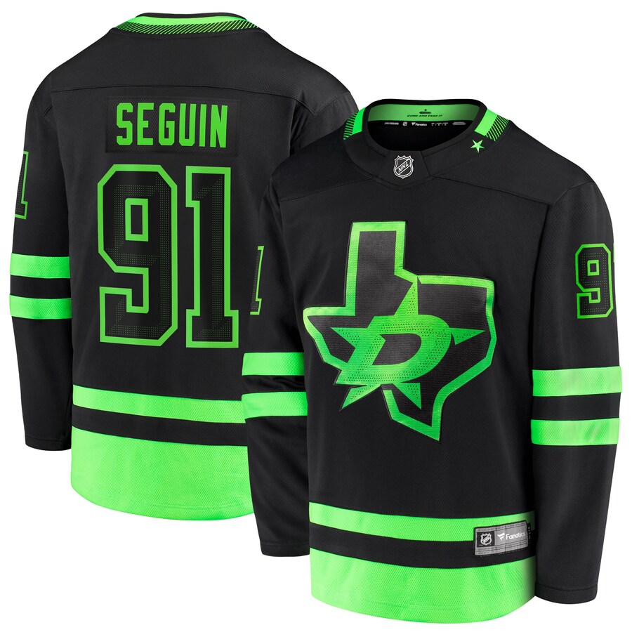 Men's Dallas Stars Tyler Seguin Fanatics Branded Black 2020/21 Alternate Premier Breakaway Player Jersey - Ujersey Shop