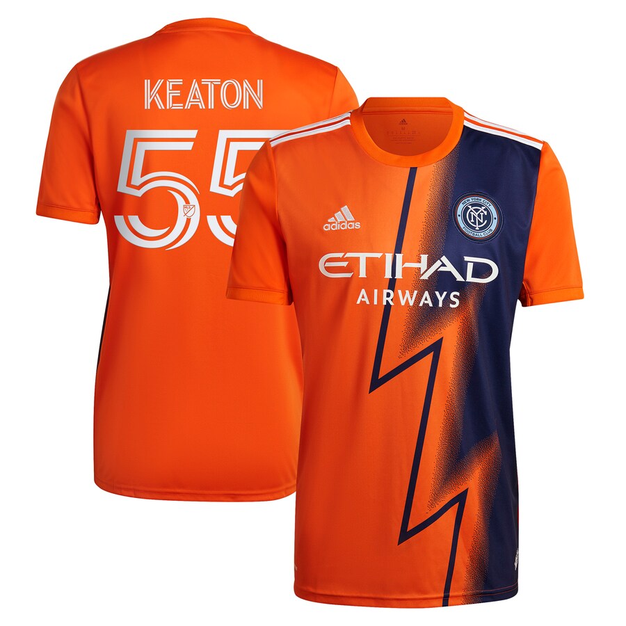 Men's New York City FC Keaton Parks adidas Orange 2023 The Volt Kit Replica Player Jersey - Ujersey Shop
