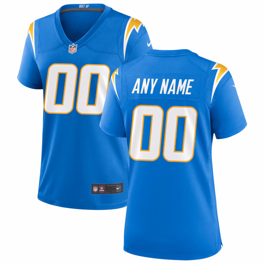 Women's Los Angeles Chargers Nike Powder Blue Custom Game Jersey - Ujersey Shop