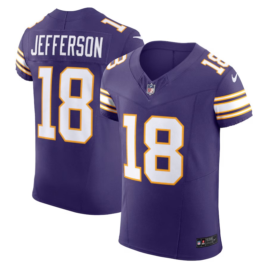 Men's Minnesota Vikings Justin Jefferson Nike Purple Alternate Vapor F.U.S.E. Elite Jersey - Ujersey Shop