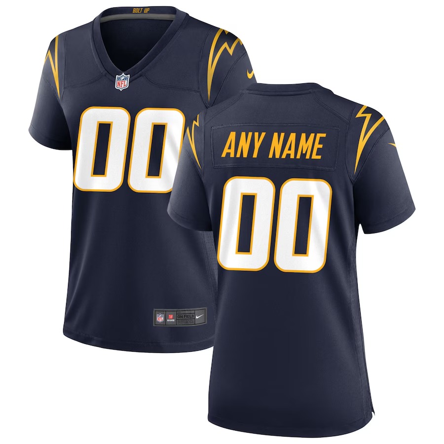 Women's Los Angeles Chargers Nike Navy Alternate Custom Game Jersey - Ujersey Shop
