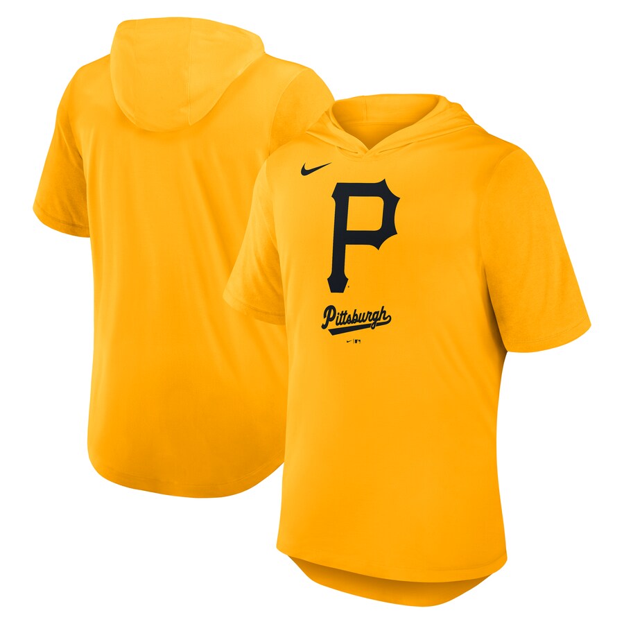 Men's Pittsburgh Pirates Nike Gold Tri-Blend Hoodie T-Shirt - Ujersey Shop