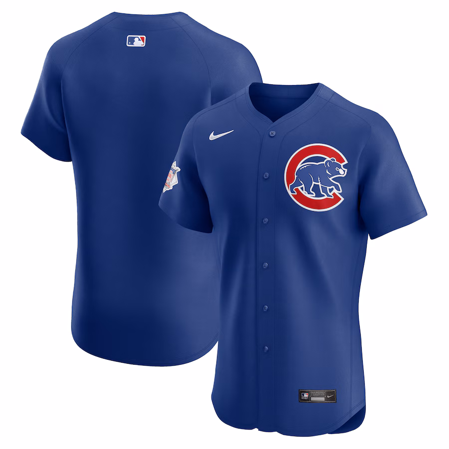Men's Chicago Cubs Nike Royal Alternate Vapor Premier Elite Patch Jersey - Ujersey Shop